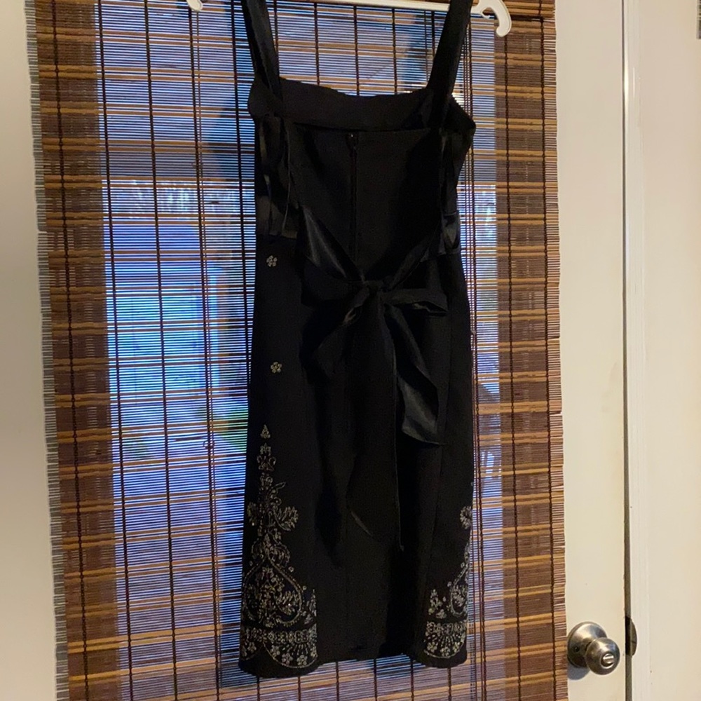 Little black dress with silver beading